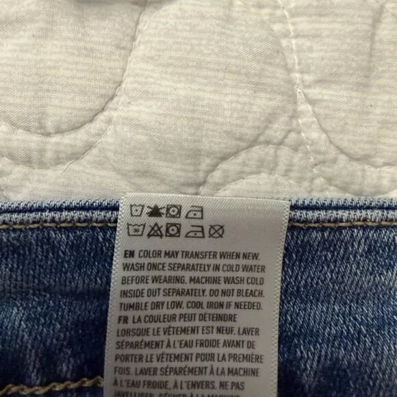 American Eagle Outfitters Curvy Hi-Rise Shortie Blue Jean Shorts Super Stretch 4 - Picture 2 of 8